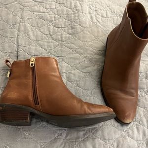 Coach brown leather booties